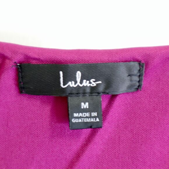 Lulu’s Size M Best-Loved Magenta Scoop Neck Bodycon Mini Dress - Picture 9 of 11